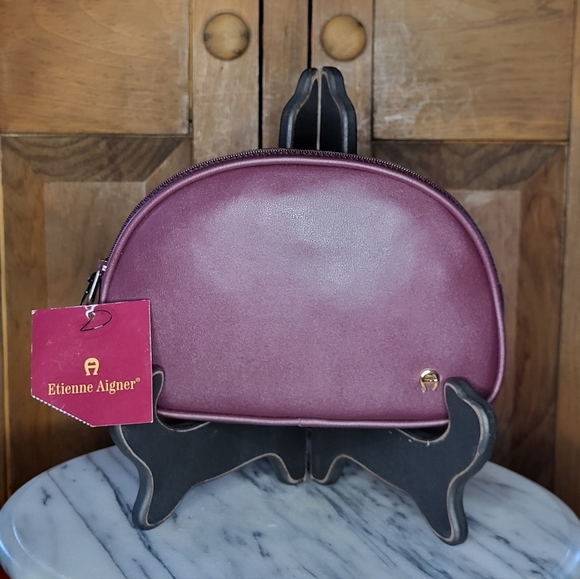 Etienne Aigner Handbags - Etienne Aigner Plum Cosmetic Bag